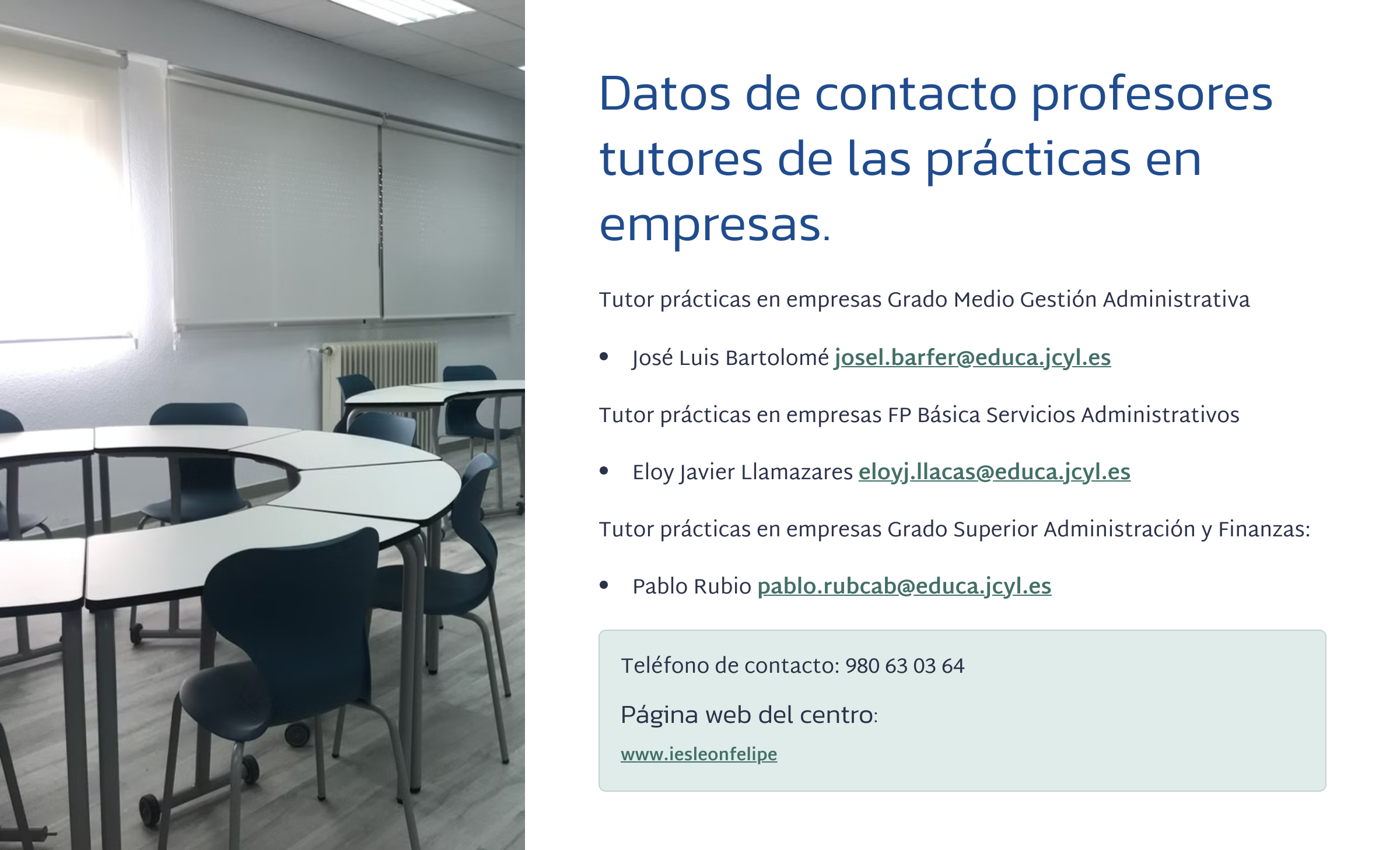 Datos contacto correo