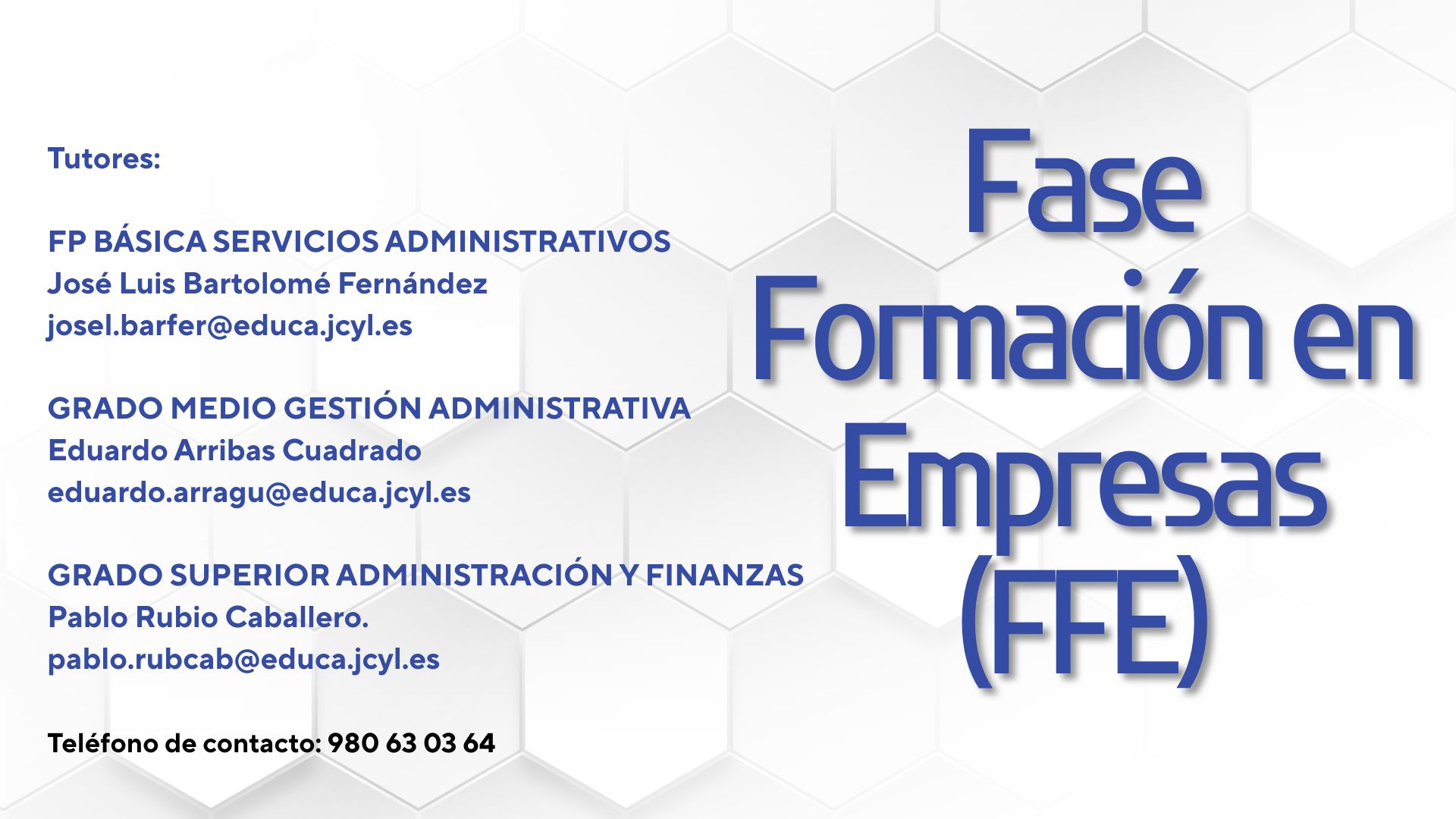 Tutores 2526FFE Tutores 2526FFE