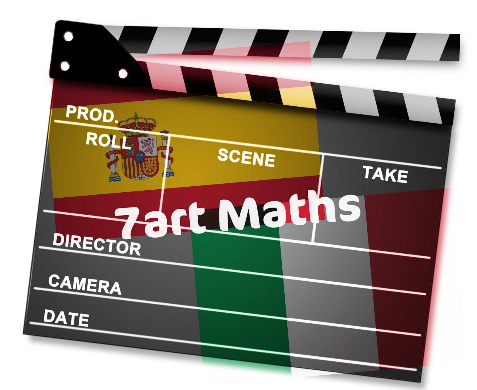 Claqueta con el rótulo '7art Math'